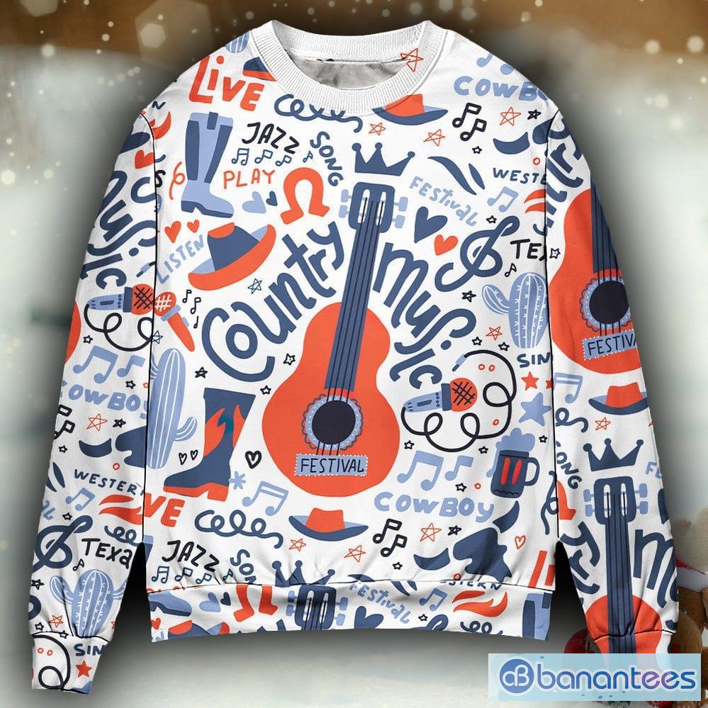 Country music shop christmas sweater