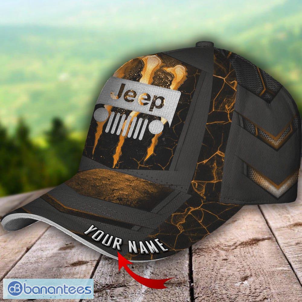 jeep logo orange monster car hat cap custom name 1 image Jeep Logo Orange Monster Car Hat Cap Custom Name - Jeep_6