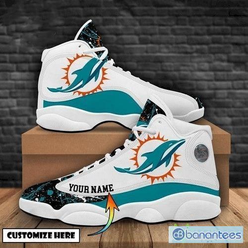 Miami Dolphins Custom Name Air Jordan 13 Shoes For Men And Women - Banantees