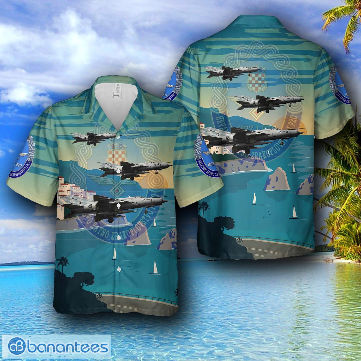 MiG-21 Croatian Air Force Hawaiian Shirt For Men And Women - Banantees