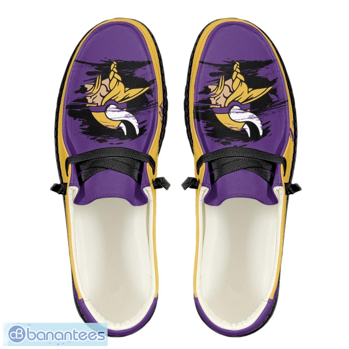 minnesota vikings hey dude shoes lace up loafers for men and women 3 image Minnesota Vikings Hey Dude Shoes Lace Up Loafers For Men And Women - Minnesota Vikings Hey Dude Shoes Lace Up Loafers_5