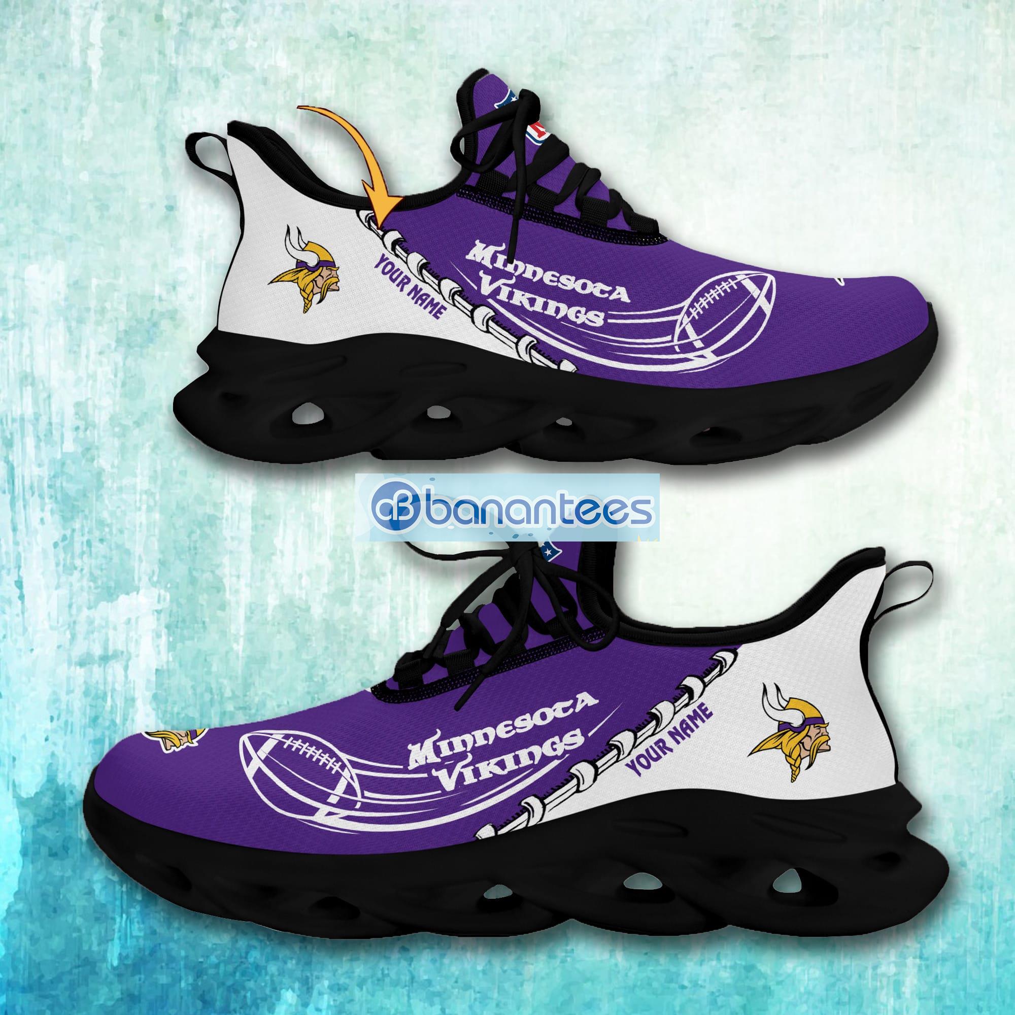 NFL Minnesota Vikings Purple Yellow Black Version Max Soul Shoes - T-shirts  Low Price