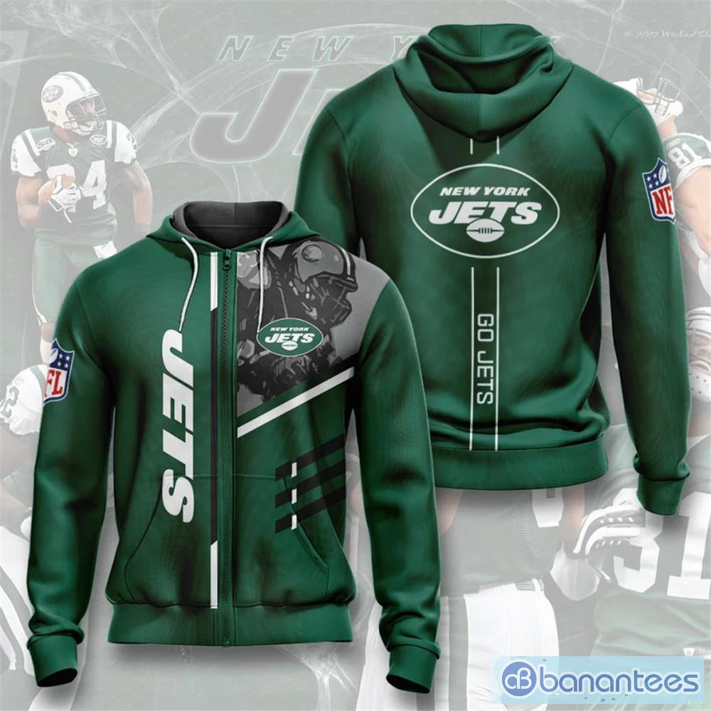 3D Hoodies Custom Men New York Jets All Over Printed 3D Hoodie - Banantees