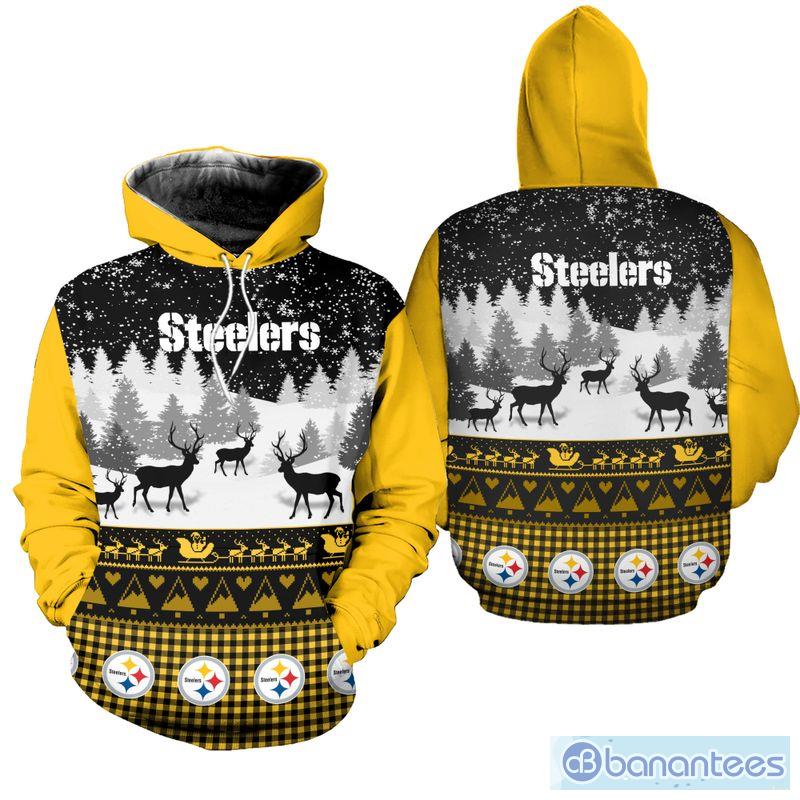 Pittsburgh Steelers 3D Hoodie Halloween pumpkin skull print Gift