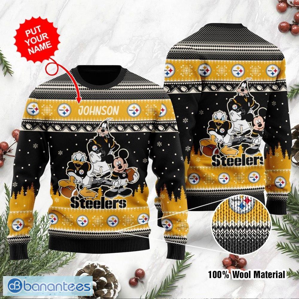 Mickey Cute Pittsburgh Steelers Disney Ugly Christmas Sweater For