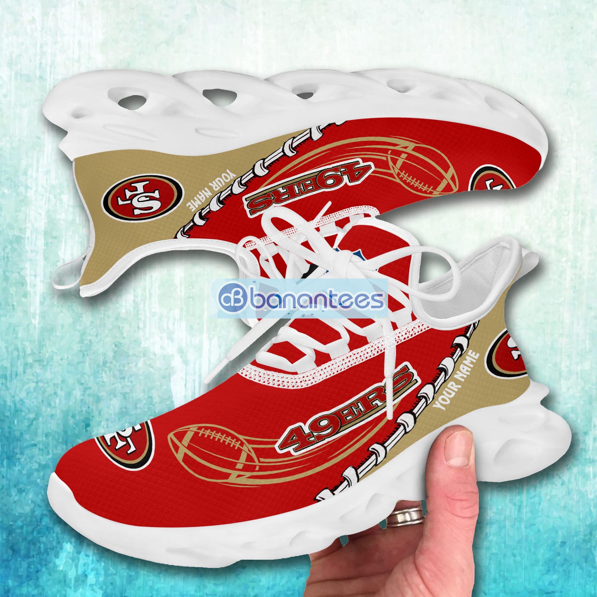 San Francisco 49ers Drip Logo NFL Max Soul Shoes Custom Name For Men And  Women Running Sneakers - Banantees