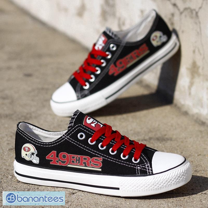 Simple Design Vertical Stripes San Francisco 49ers Low Top Shoes – Best  Funny Store