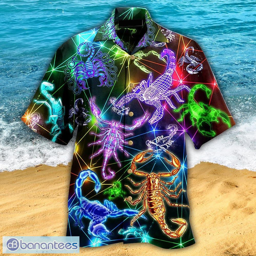 Scorpion Colorful Neon Style Hawaiian Shirt For Men And Women