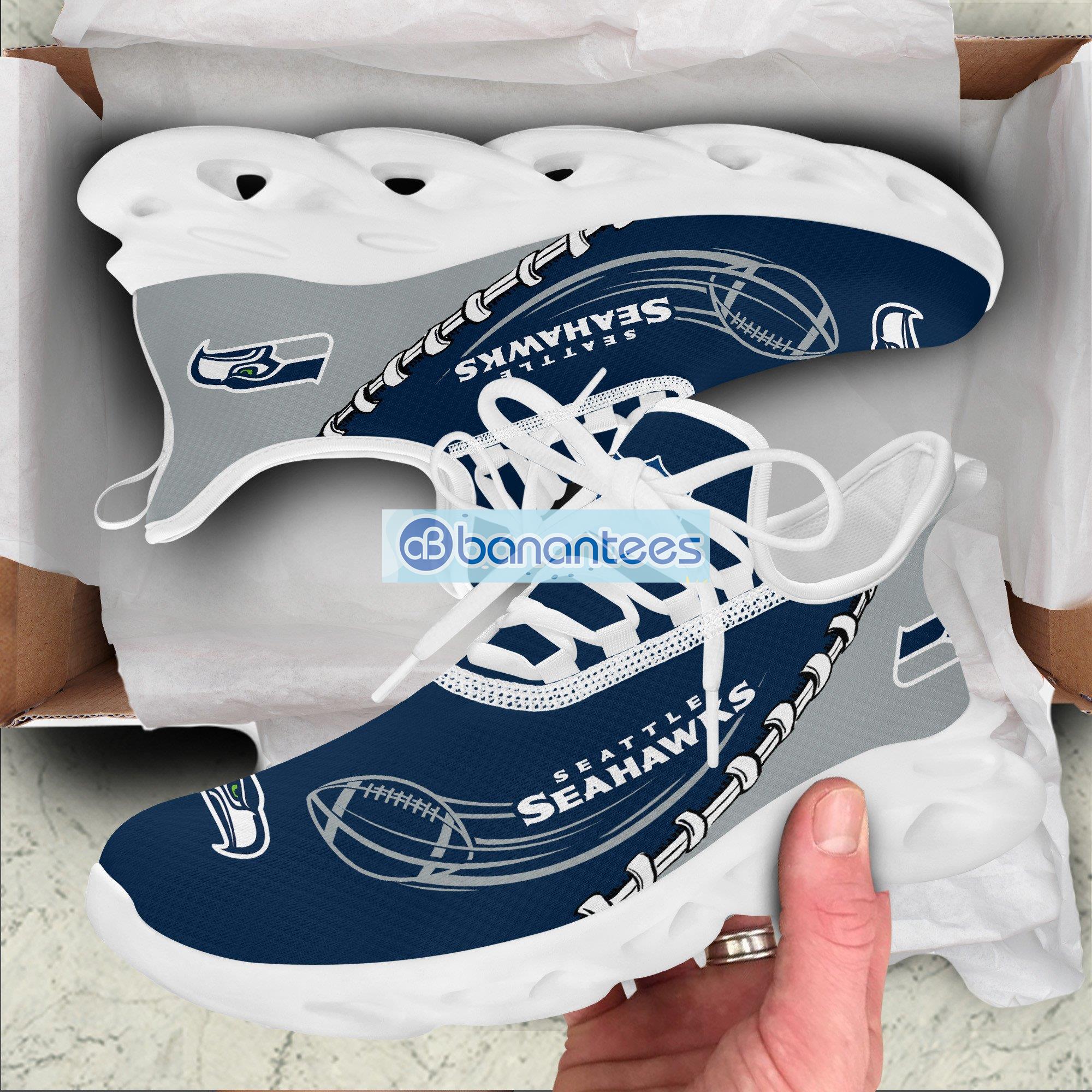 Seattle Seahawks Sport Sneakers NFL Max Soul Shoes - Banantees