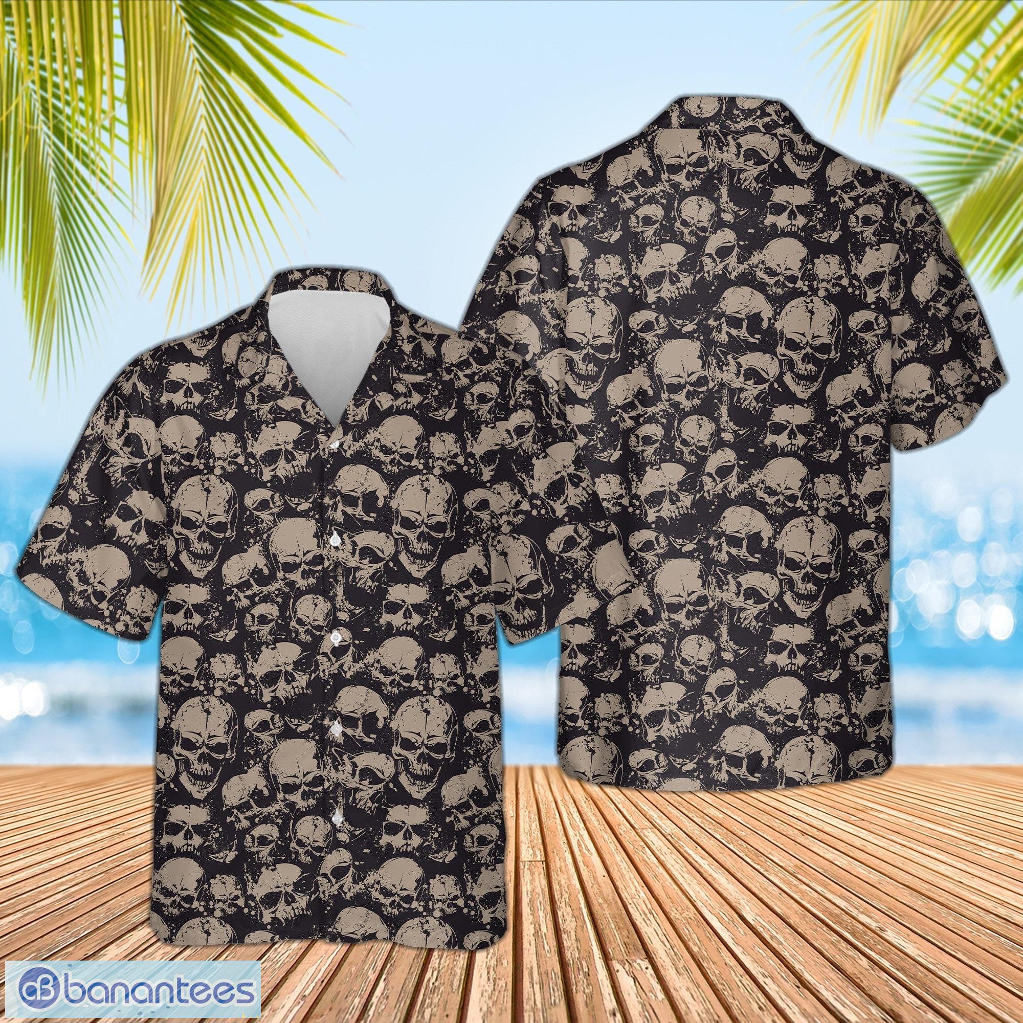 Black Goth Hawaiian Shirt And Shorts Best Goth Shirts Goth