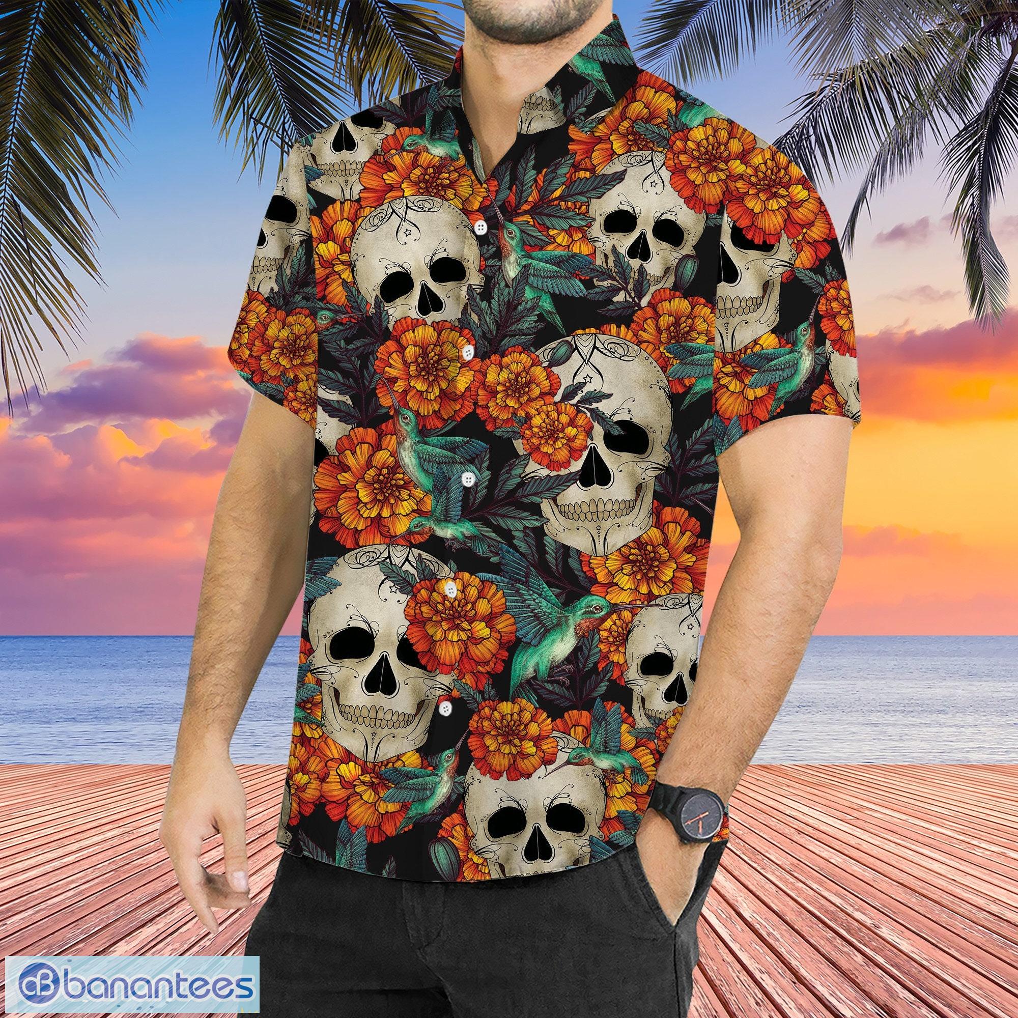 Red Sox Hawaiian Shirt Skeleton Grateful Dead Boston Red Sox Gift