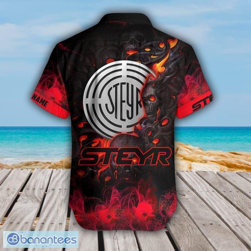 Steyr Tractor Logo Hawaiian Shirt Custom Name Summer Beach Gift For Men ...