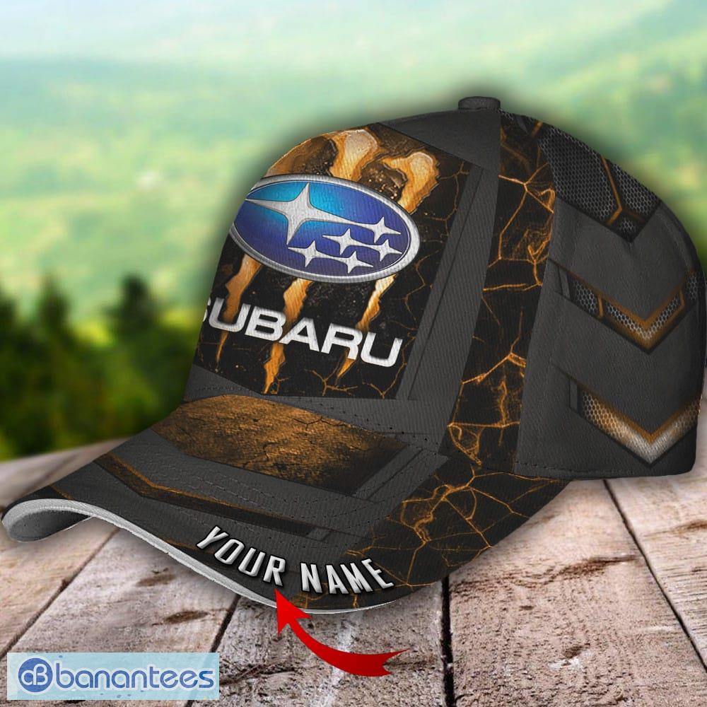 Subaru Logo Orange Monster Car Hat Cap Custom Name - Banantees