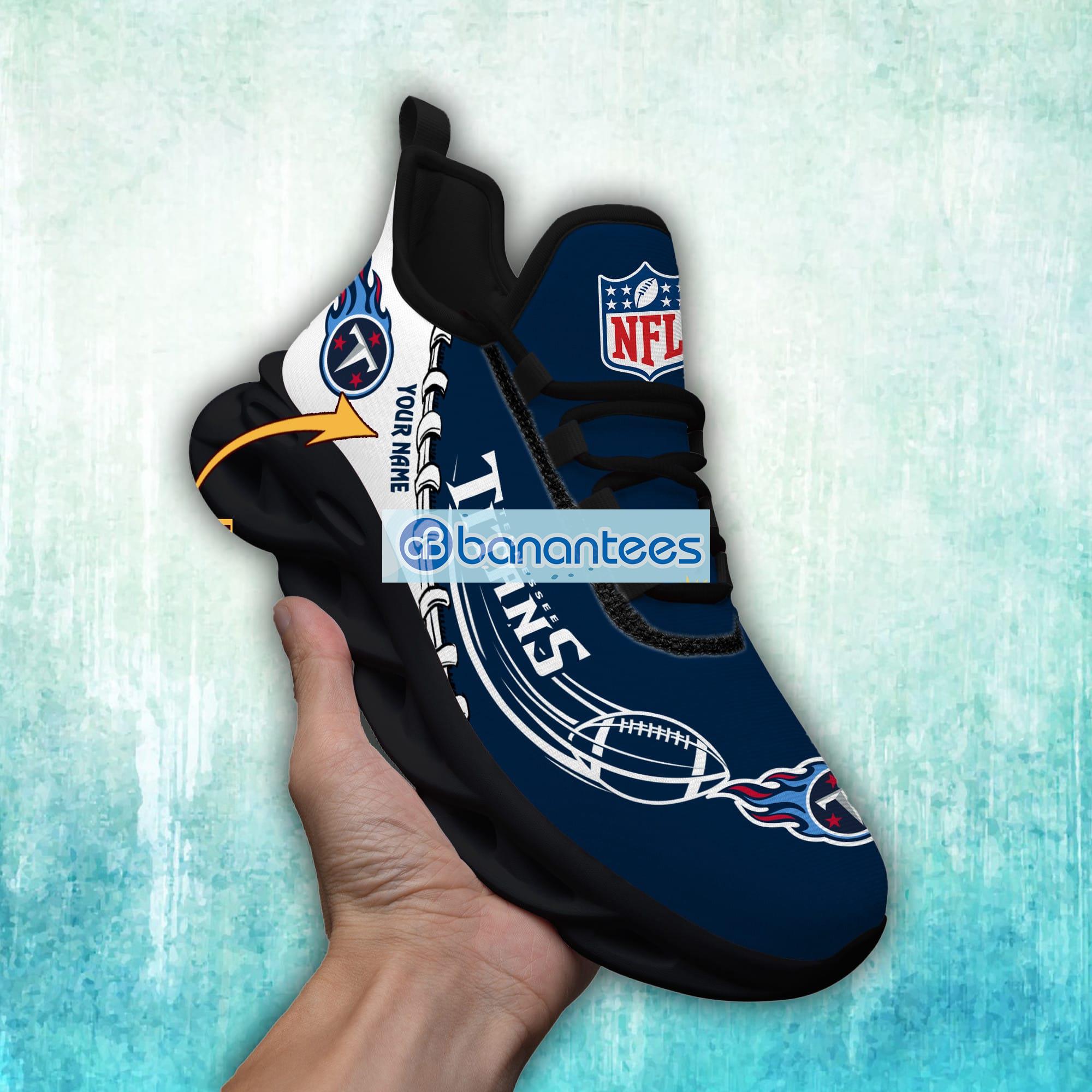 NFL Tennessee Titans New Design Logo Max Soul Shoes Custom Name Men Women -  Banantees