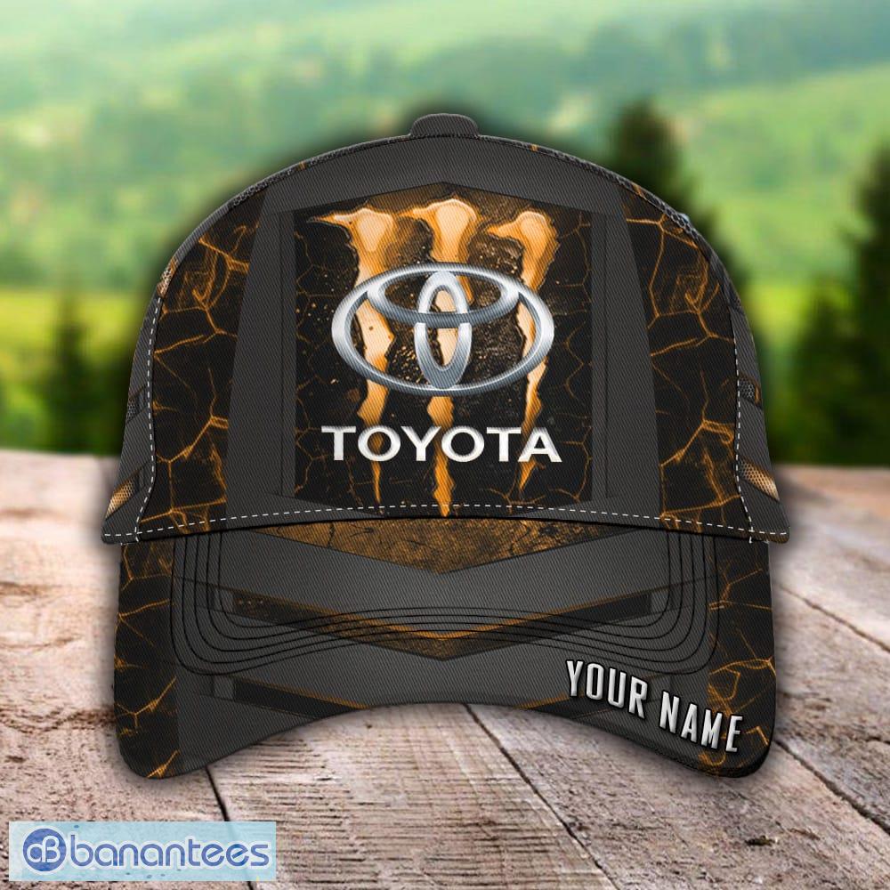 Toyota Logo Orange Monster Car Hat Cap Custom Name - Banantees