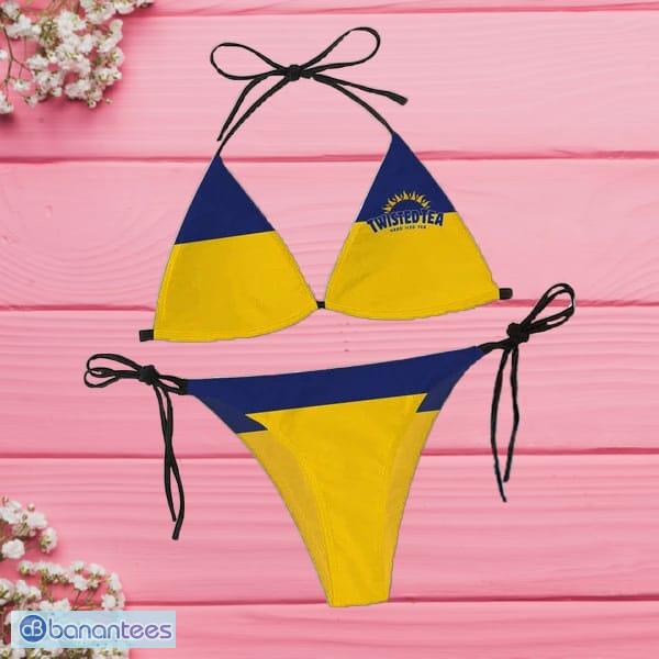 Twisted Tea Triangle String Bikini Set Summer Gift For Womens