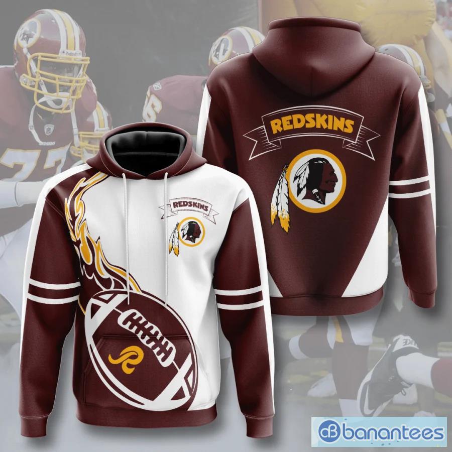 Washington Redskins Logo 3D Hoodie Football Team 3D Sweatshirt