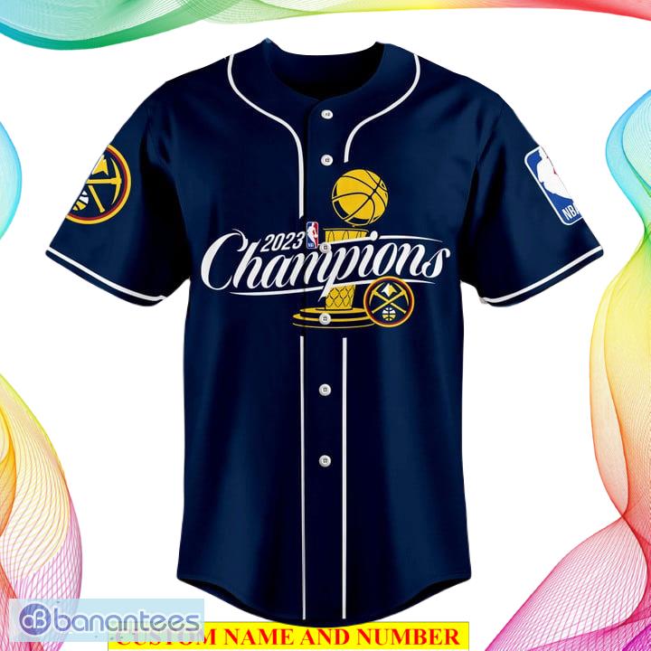 2023 NBA Finals Champions Midnight Blue Design Baseball Jersey - Growkoc