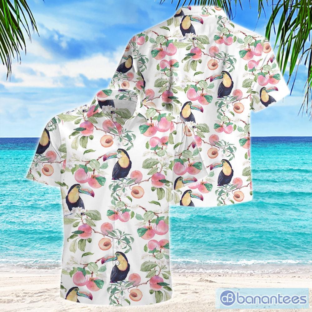 Men's tropical bird pattern shirts Casual Button down Hawaiian