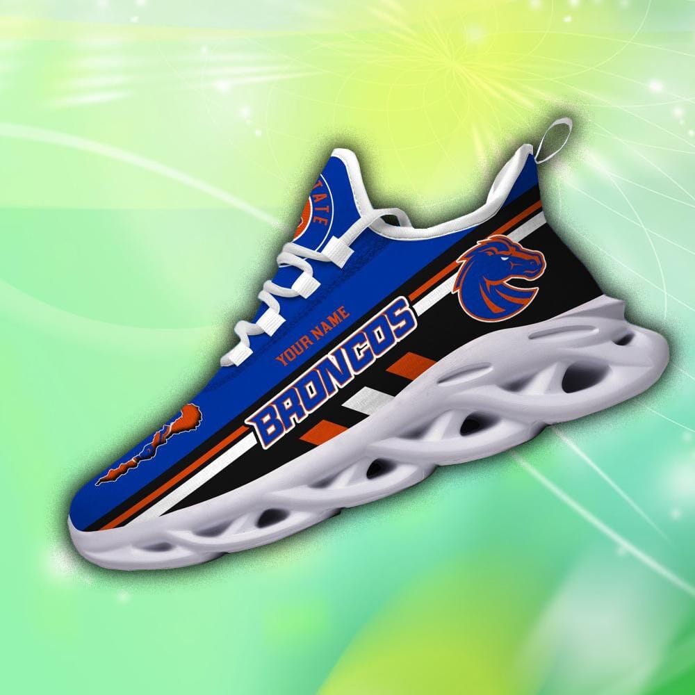 Boise State Broncos Custom Name Max Soul Shoes Football Sport Running  Sneakers Men And Women Gift For Fans - Banantees