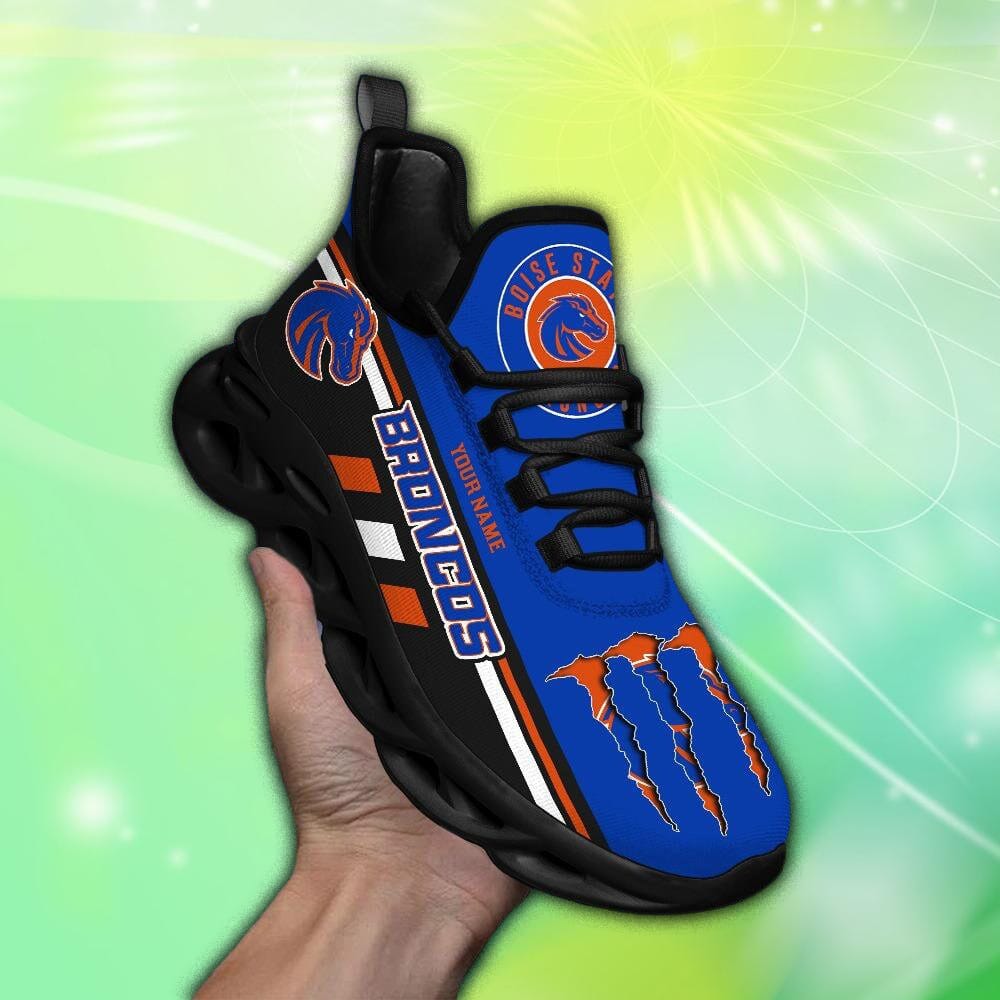 Boise State Broncos Custom Name Max Soul Shoes Football Sport Running  Sneakers Men And Women Gift For Fans - Banantees