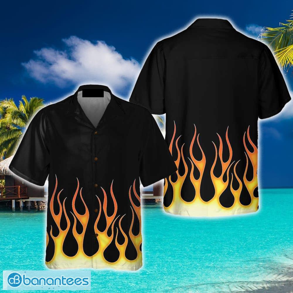 Hawaiian Shirts Beach Summer Trendy Flame Kids Shirt 3d Printed