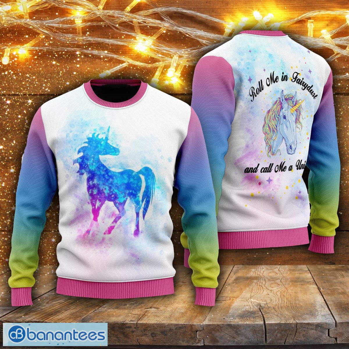 Girls unicorn hot sale christmas sweater