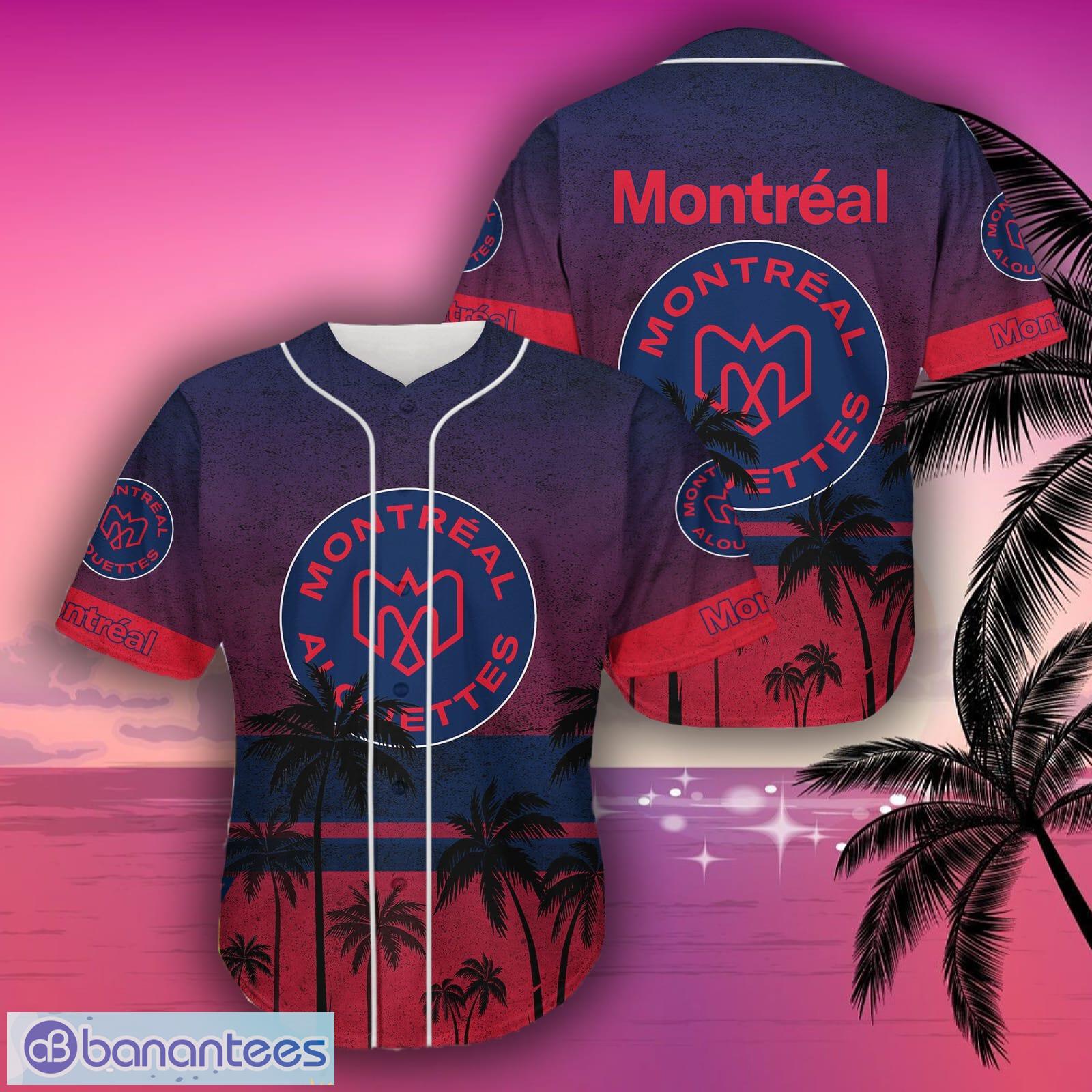 CFL Fans Montreal Alouettes Aloha Logo Baseball Jersey Shirt For