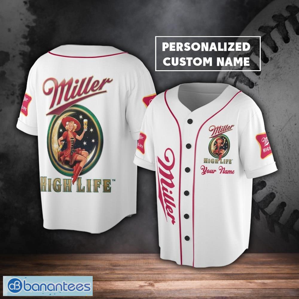 Custom Name Miller High Life Beer Baseball Jersey Miller Lite
