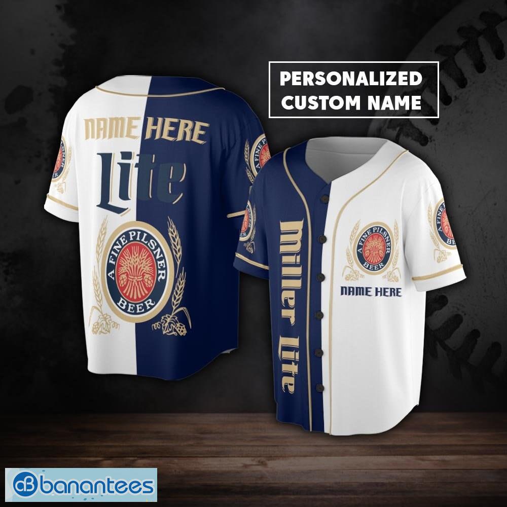 Custom Name Miller Lite Unisex Baseball Jersey Lover Beer Gift For Men And  Women - Banantees