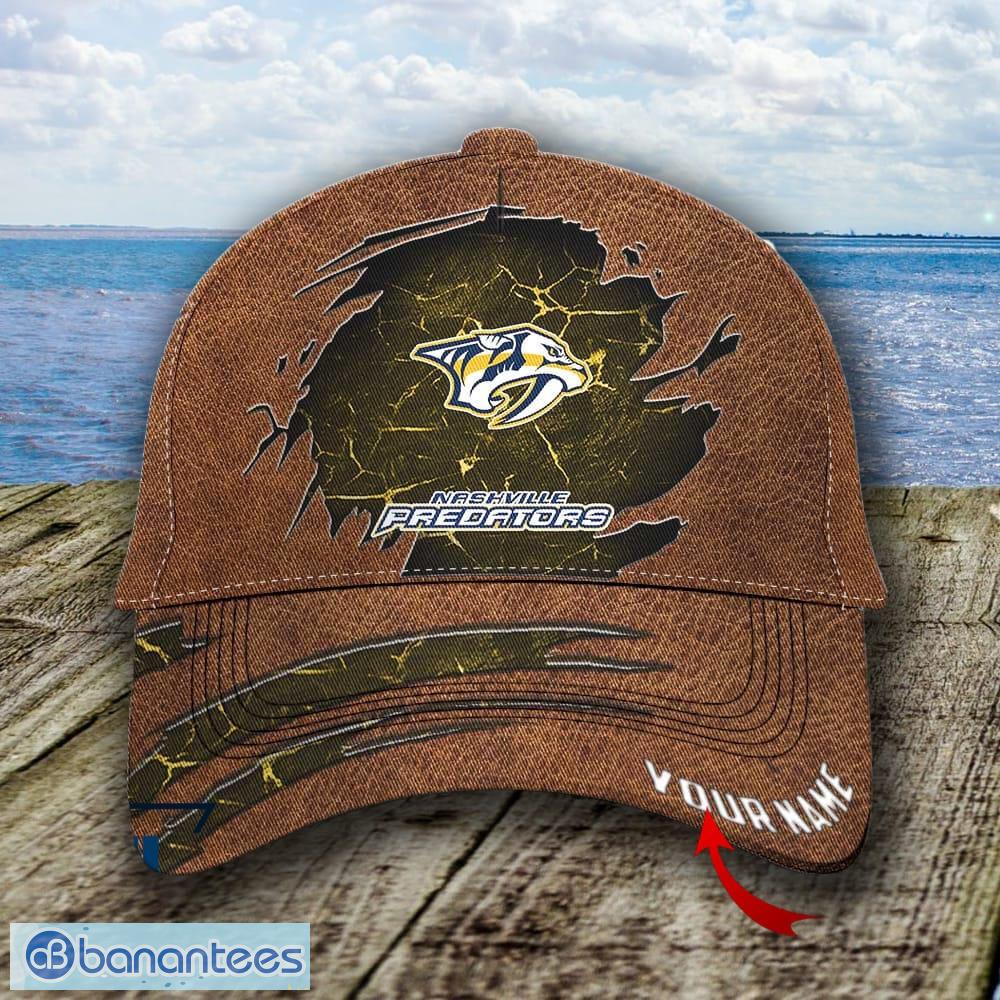 Custom Name NHL Tampa Bay Lightning 3D Hat Cat Print Brown Men And Women  For Fans - Banantees