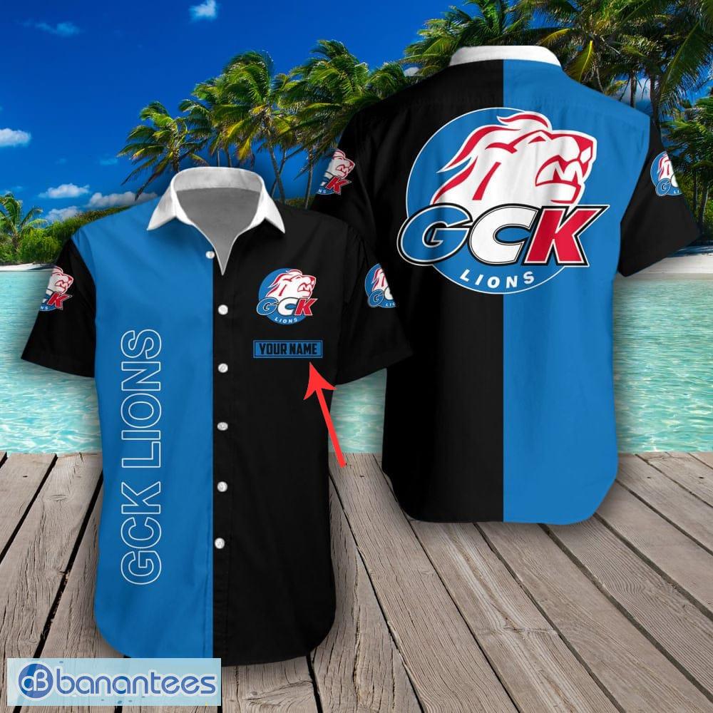 Onvoorziene omstandigheden bronzen Haalbaarheid Custom Name NL And Swiss League Hockey GCK Lions Logo Hawaiian Shirt And  Short Women Men - Banantees