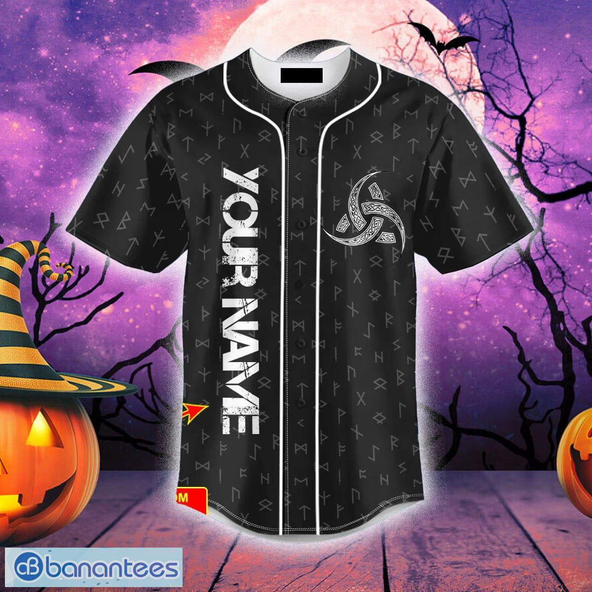 Custom Name Wolf Of Viking Lover 3D BaseBall jersey Dark Moon Style -  Godoprint