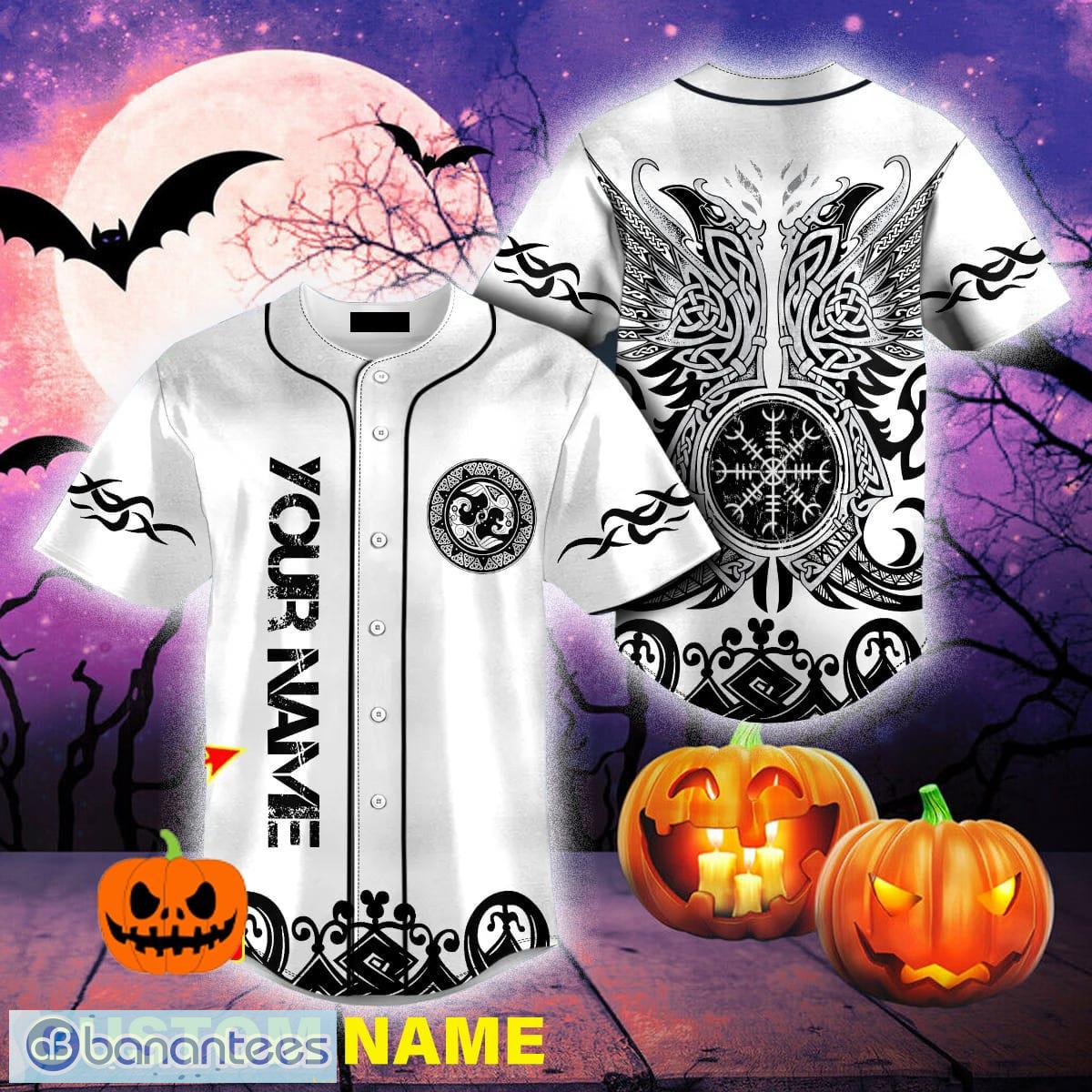 Custom Name Odin Viking Dragon Twins Tattoo Baseball Jersey For Men And  Women Gift Halloween - Banantees