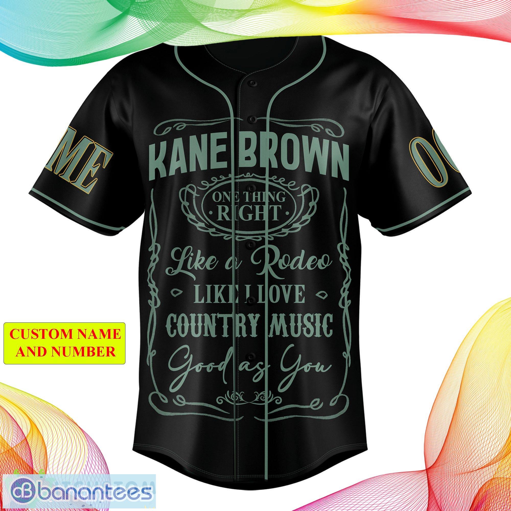 Custom Number And Name Kane Brown Country Music Style Baseball