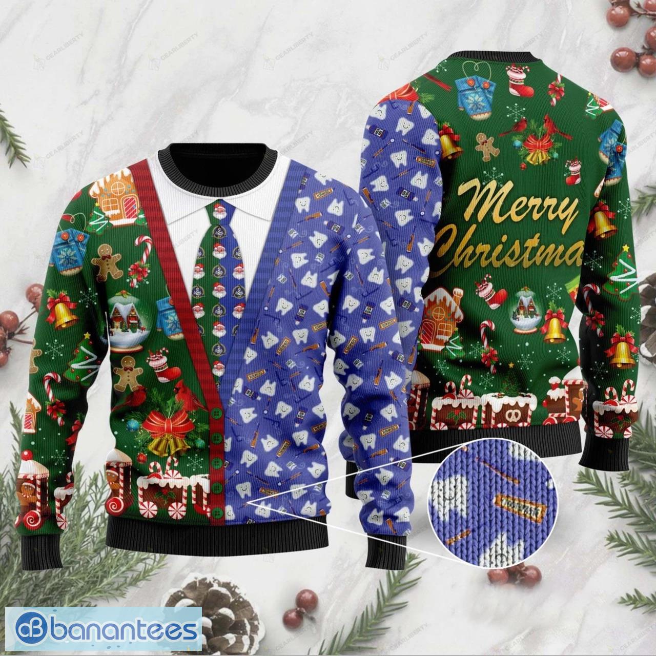 Dentist Merry Christmas Ugly Christmas Sweater Men And Women Gift For  Christmas - Banantees