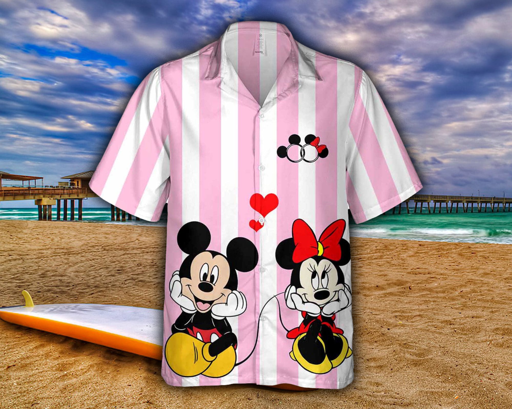 Mens Disney Hawaiian Shirt Priceless Minnie Mickey Mouse Gift