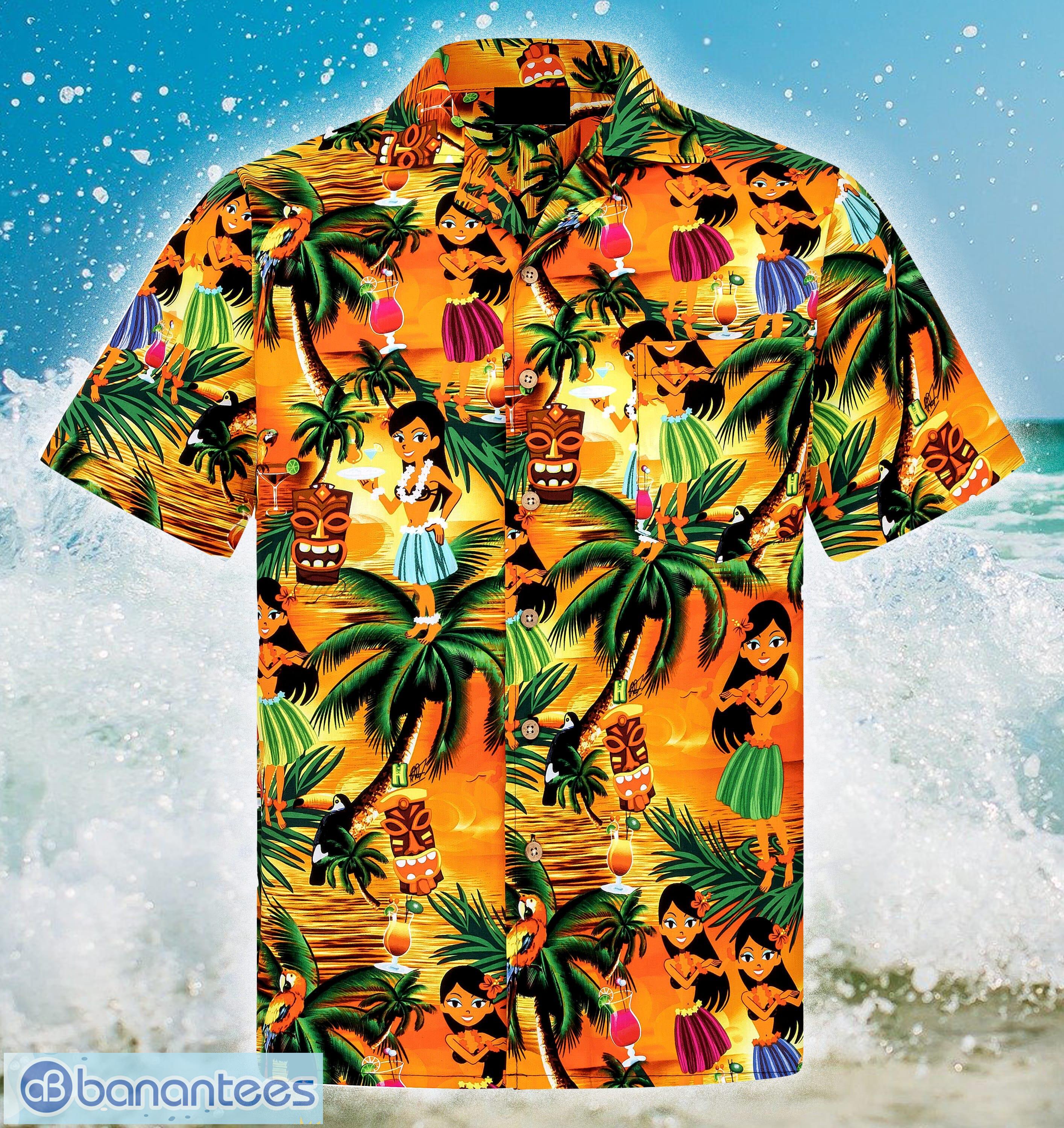 Orange,Orange Beach Shirt, Orange Summer Hawaiian Shirt - Banantees