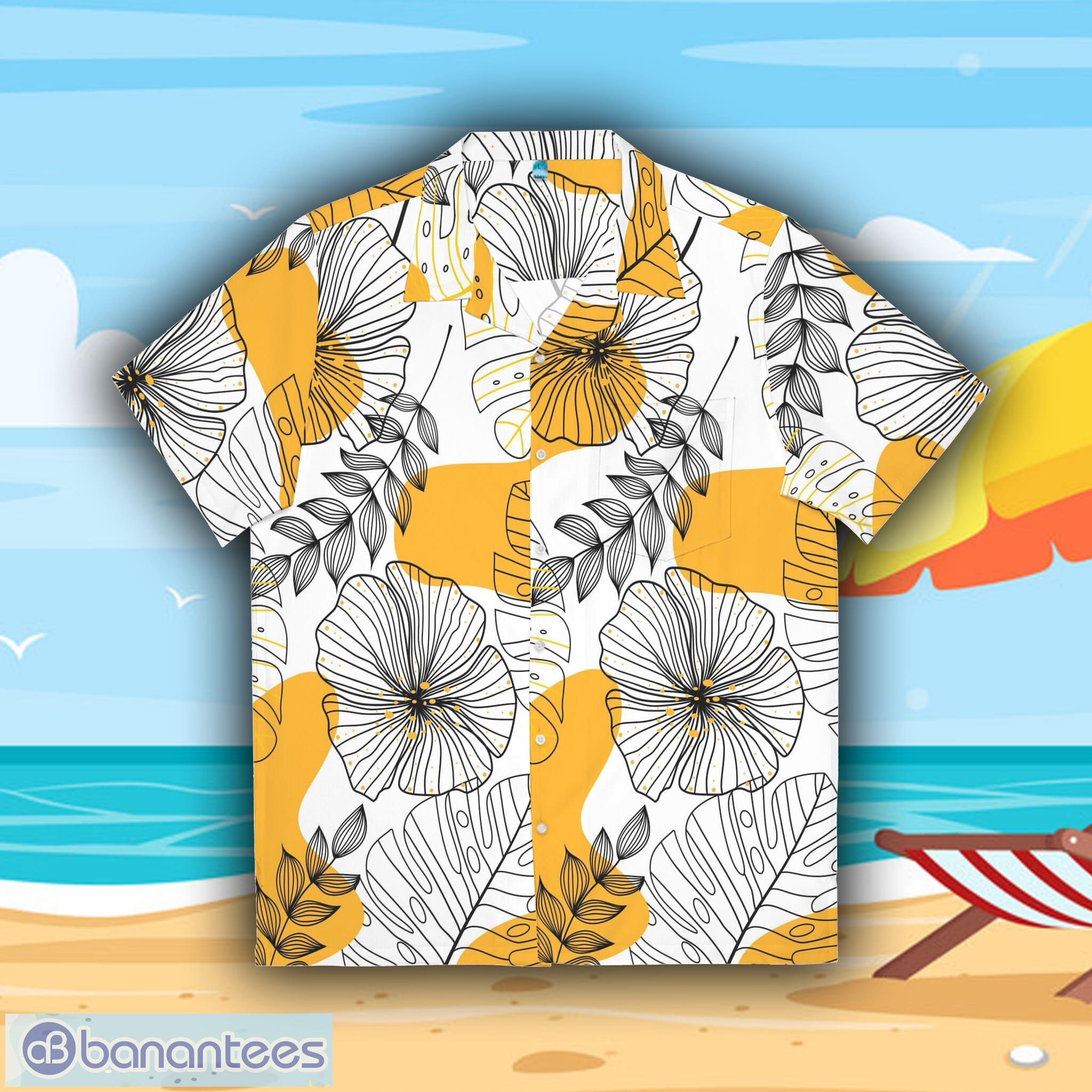 Black and yellow hawaiian sales shirt