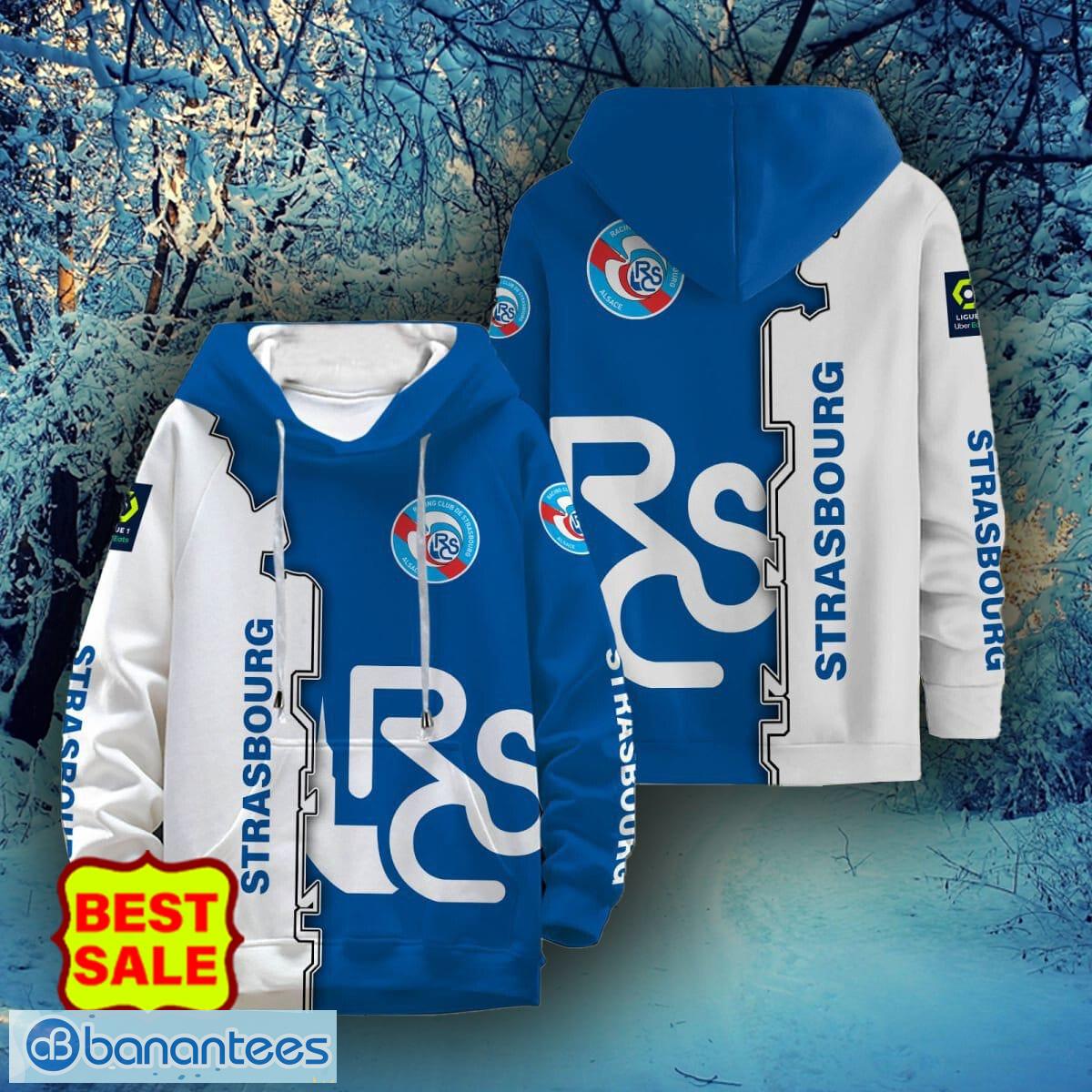 RC Strasbourg Alsace Logo Ligue 1 Fans Golf Polo Shirt For Men And