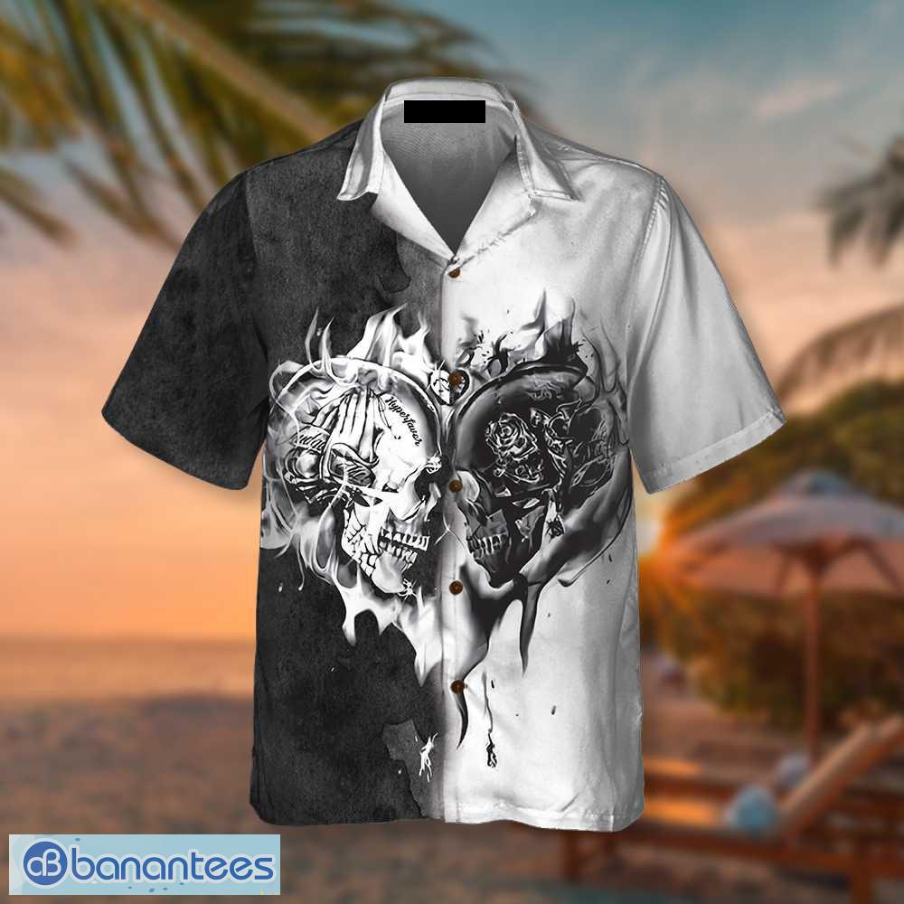 Pineapple Skull Black Hawaiian Shirt Summer Skull Hawaiian Shirt