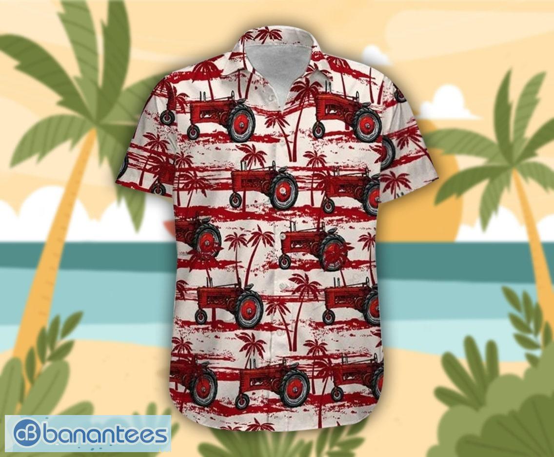 Red Tractor Palm Tree Hawaii Shirt - Banantees