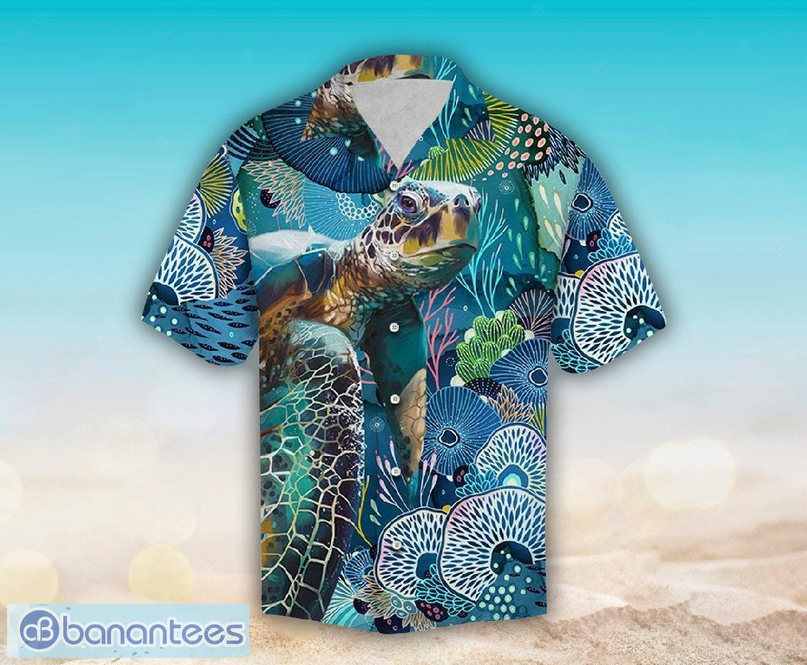 Topical Fish Button Down Shirt, Hawaiian Shirt, Aloha Shirt, Aquarium, Snorkling, Coral Reef, Tetra, Vacation, Birthday, Fathers Day Gift