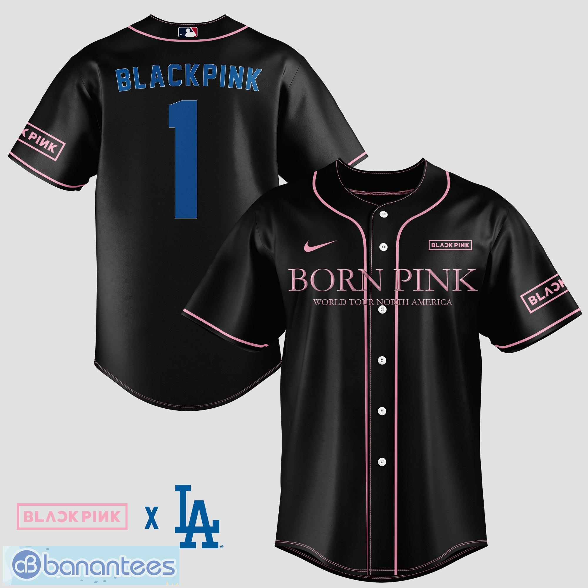 7th ANNIVERSARY Black Pink Los Angeles Dodgers Fan-filled venue Baseball Jersey  Shirt - Banantees