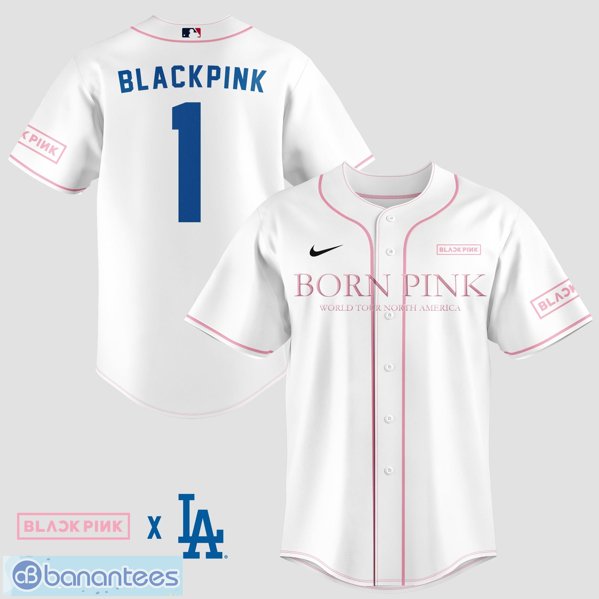 pink and white dodgers jersey
