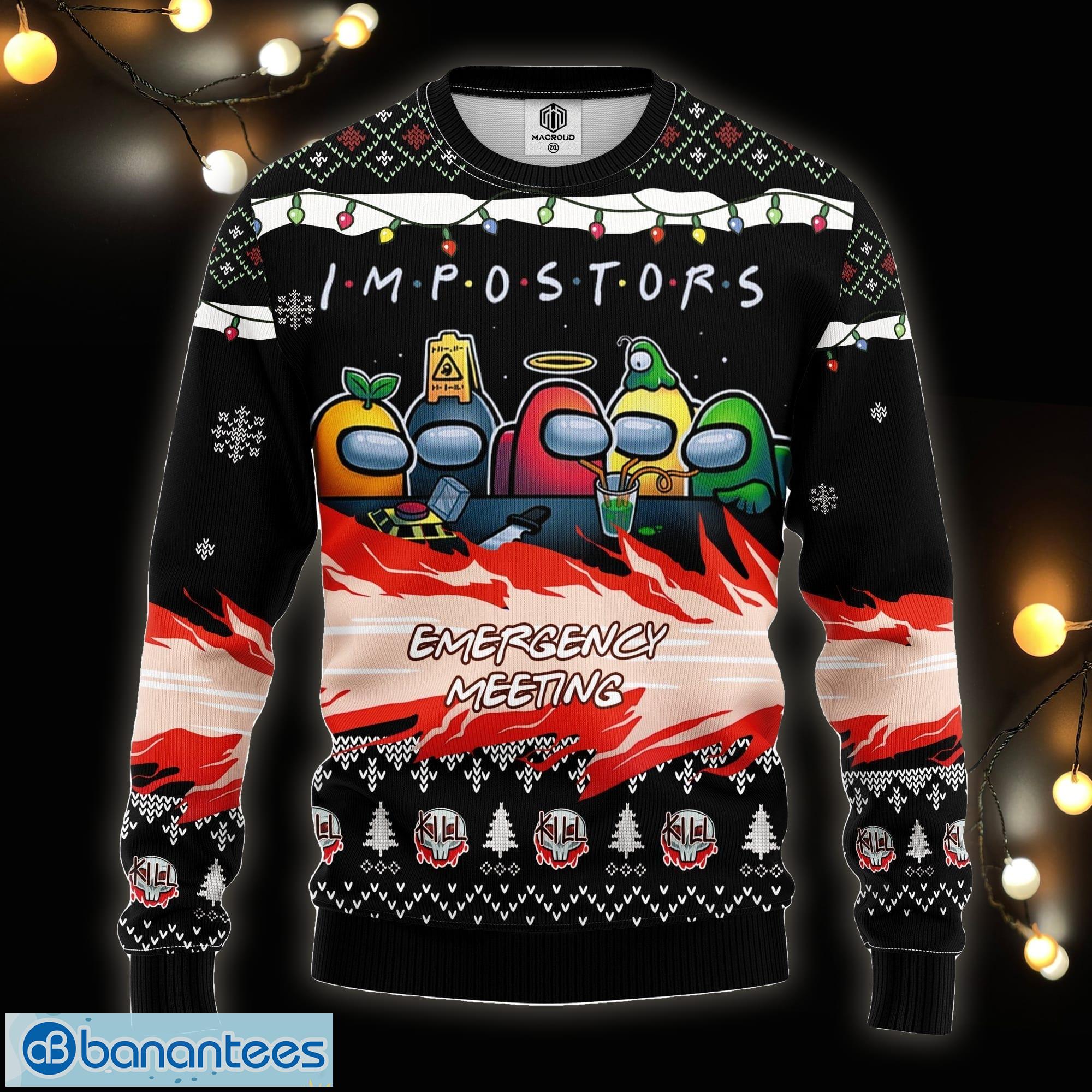 Among Us Imposter Meeting Ugly Christmas Sweater For Men Women