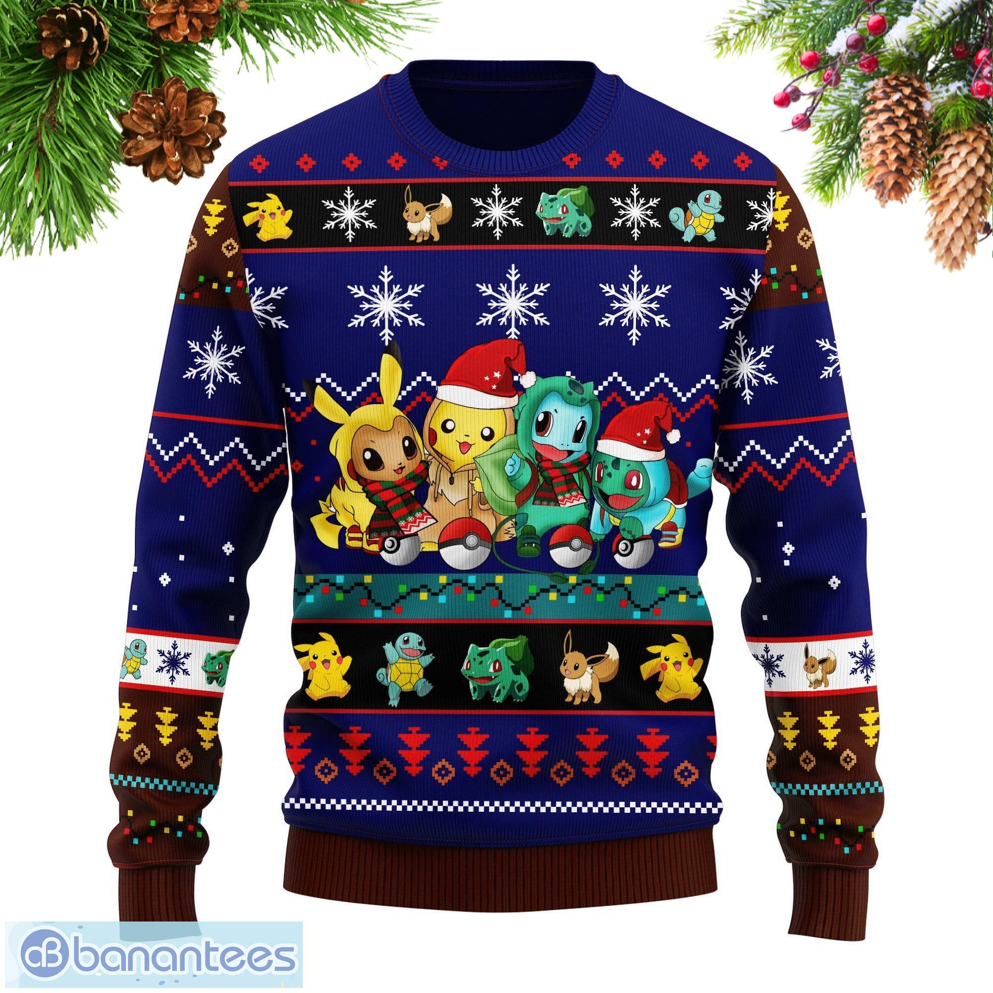 Eevee Pokemon Ugly Christmas Sweater For Men Women - Banantees