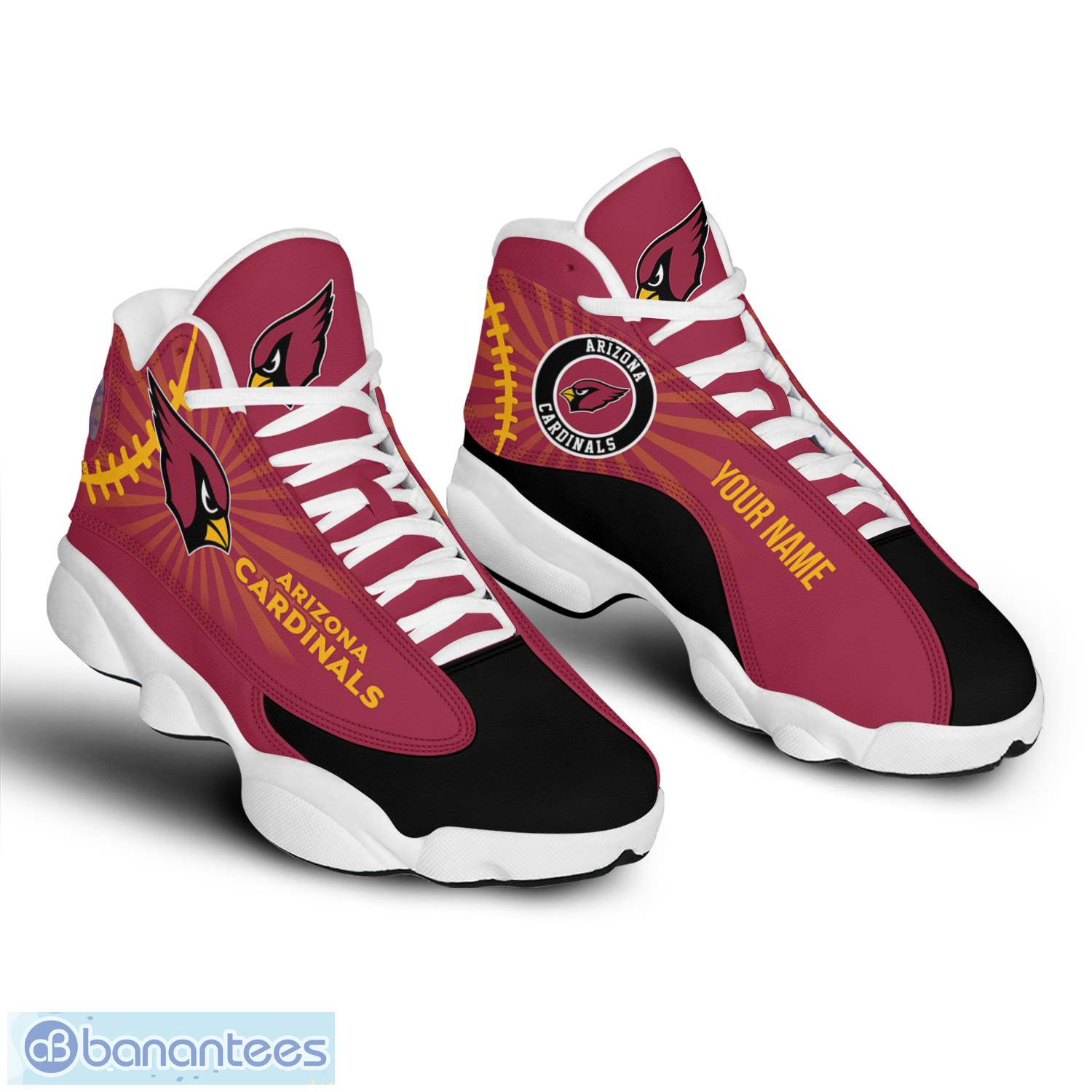 Arizona Cardinals Team Personalized Name Shoes Sport Fans Gift - Banantees