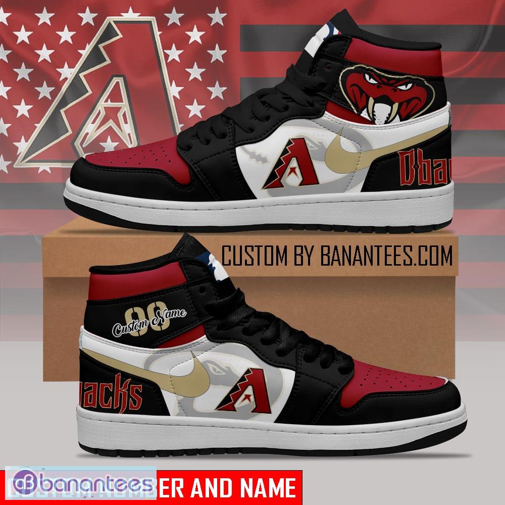 Arizona Diamondbacks MLB New Style Air Jordan 1 High Top Shoes Custom  Number And Name - Banantees
