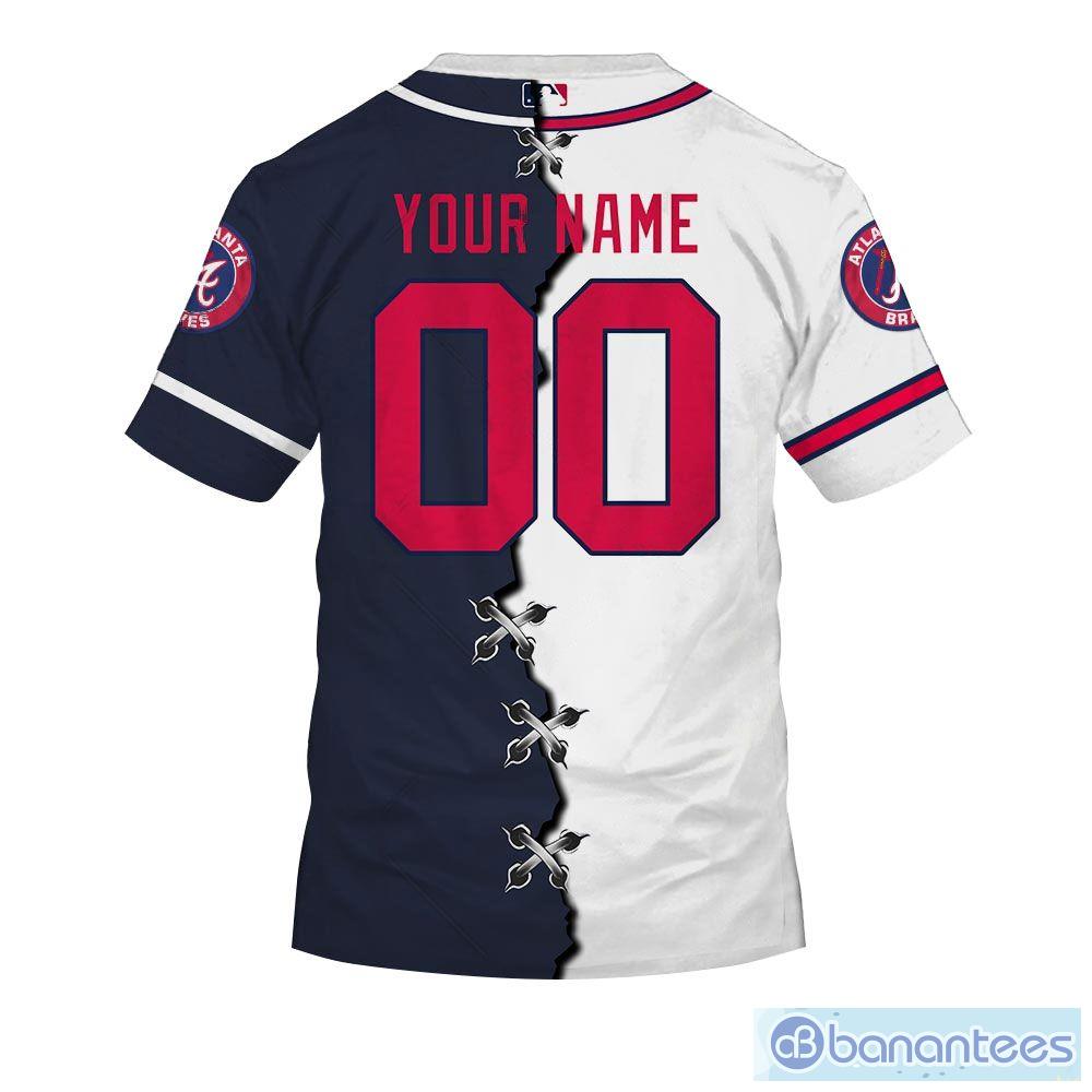 red,,, Custom Name Atlanta Braves Baseball Jersey.. gift - shirt, Custom  Player